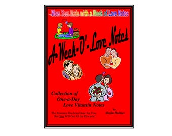 A Week of Love Notes/pdf ebook/downloadable immediately and ready to use