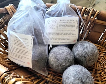 Hand-Felted Alpaca Wool Dryer Balls: Eco-Friendly Set of 3