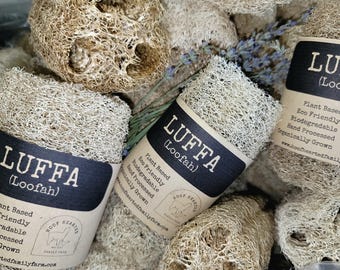 2-Pack, Unbleached, Natural Luffa (Loofah), Farm Grown, Eco Friendly