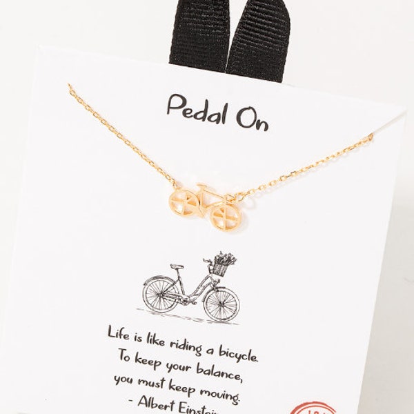 18K Gold/Silver Dipped Bicycle Pendant Necklace | Cute Cyclist Necklace | Dainty Bicycle Charm | Cycling Inspired | Gift Idea | Handmade