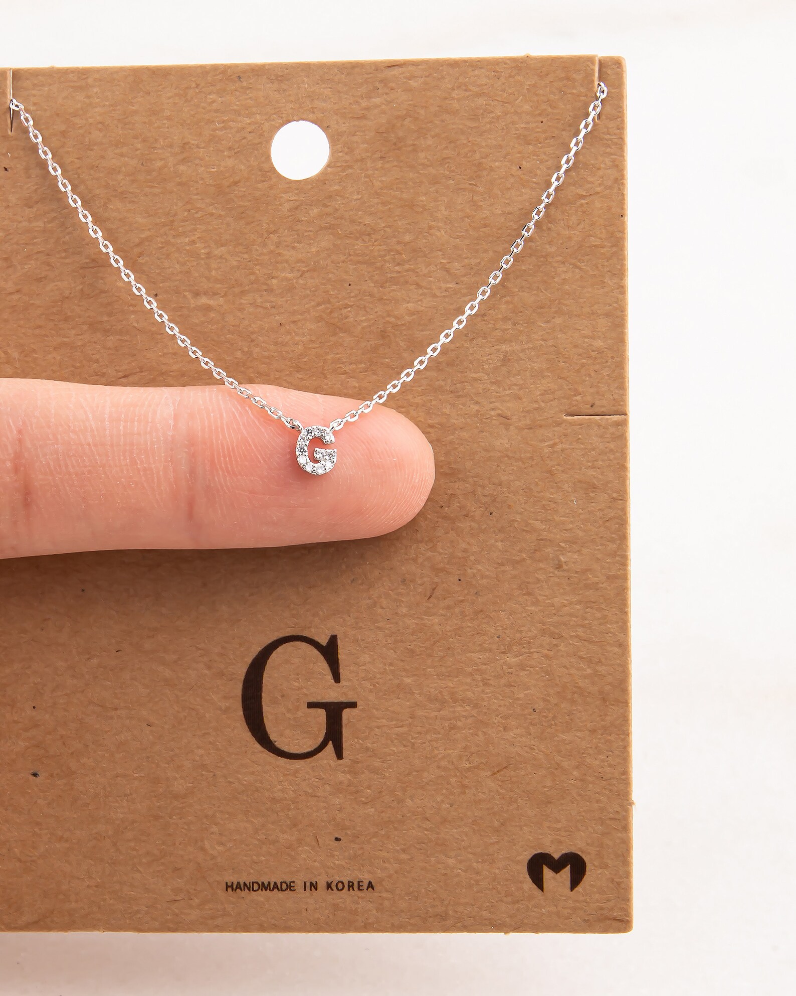 18K Gold Dipped Jeweled Initial G Necklace Letter G Dainty Etsy