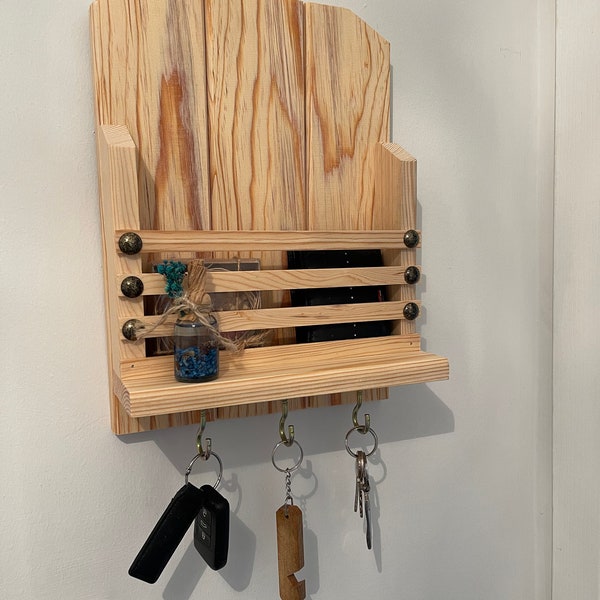 Houten sleutelhanger, sleutelhouder voor muur, Vaderdag, Vaderdag cadeau