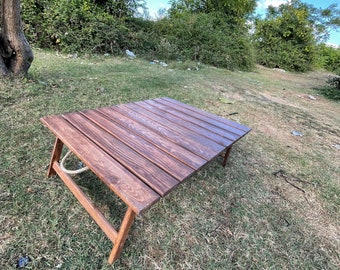 wooden table, picnic table, car picnic table, folding table, boho picnic , wooden gift, wood, wood table,portable table,Boho picnic table