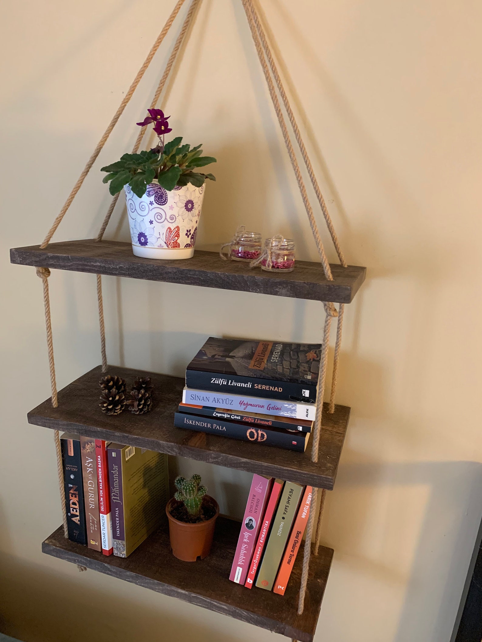 Bookcase Bookshelf Wooden Decorative Design Special Process Etsy