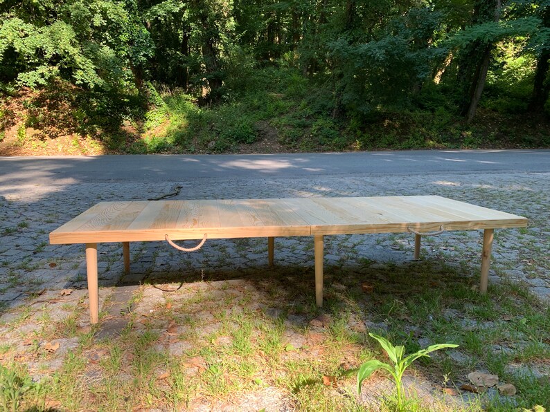 wooden table70ınc-28ınccar picnic table, folding table, boho picnic, wooden gift,wood table, portable table, Boho picnic table image 5