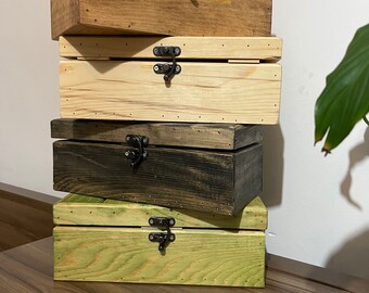 Holzbox, Holz Schmuckbox, Schmuck organizer für Frauen Mädchen Männer, Schmuckhalter mit abnehmbarem Trennfach