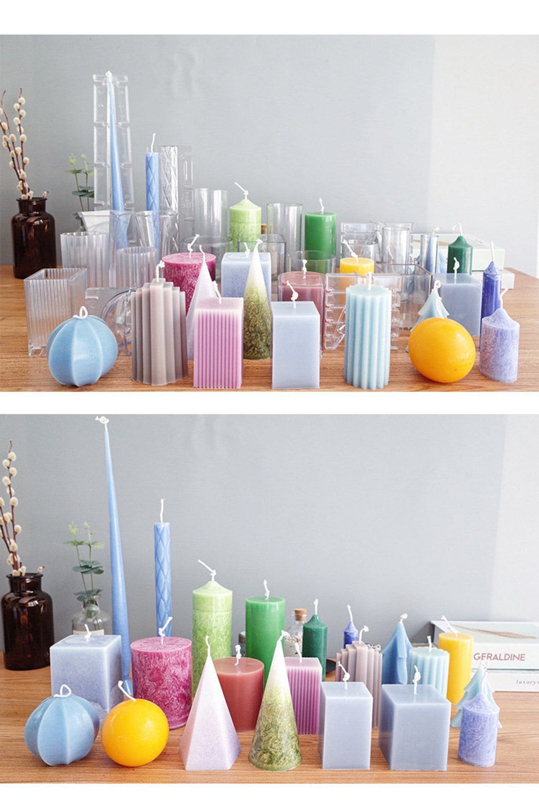 DIY Acrylic Candle Mold Collection, Geometric Candle Mold, Candle Mold