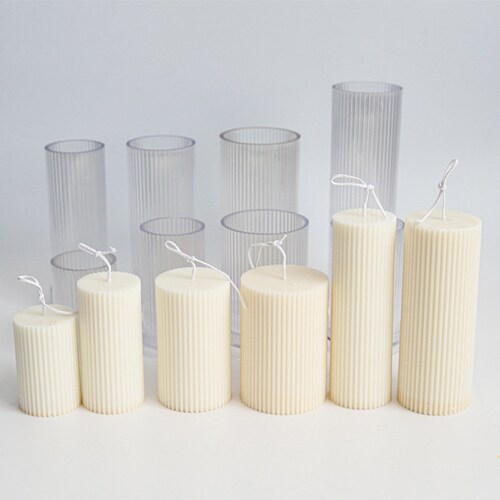 Slim Cylindrical Candle Moldacrylic Candle Moldstrip Candle Etsy