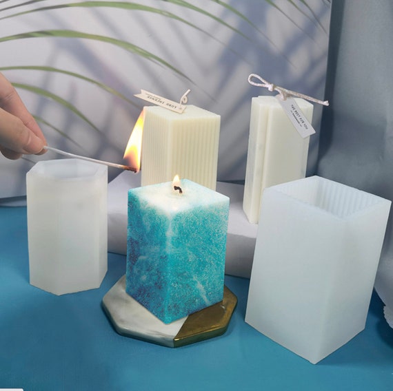 diy geometry series candle molds food-grade