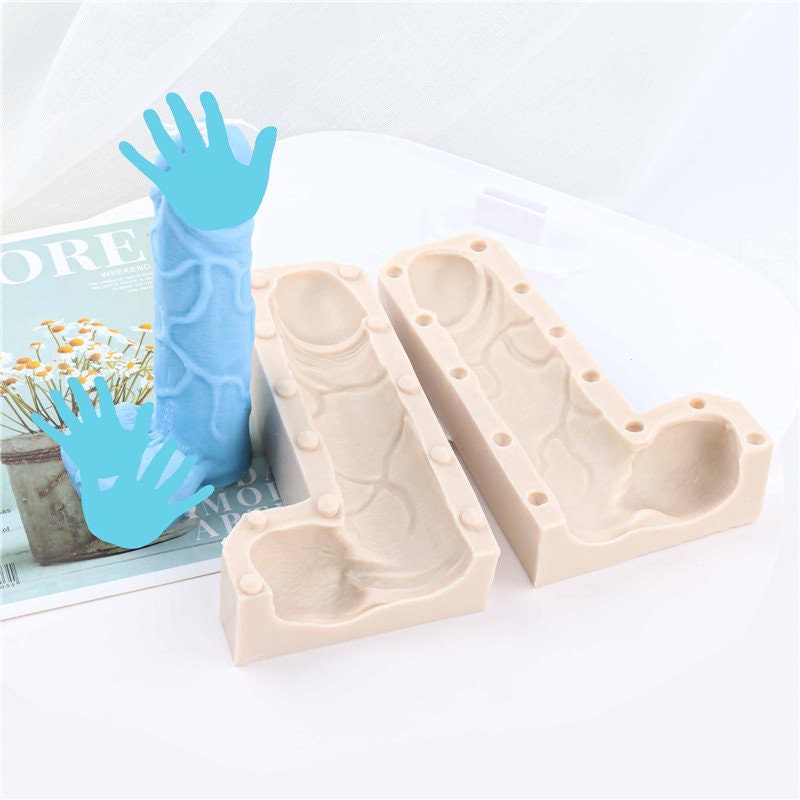 WYD 3D Sexy Men's Genital Organs Silicone Molds Funny Sexy Penis Silicone  Molds Sex Fun Fondant Creative Cake Making Molds DIY Candle Soap