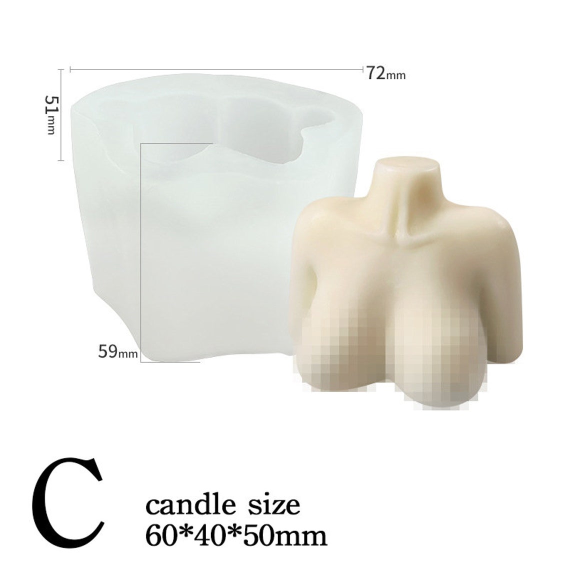 Human Body Candle Molddiy Acrylic Candle Mold Etsy