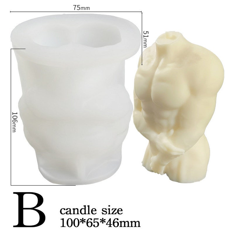 Human Body Candle Molddiy Acrylic Candle Mold Etsy