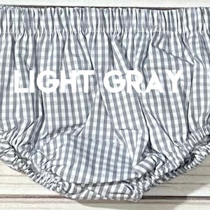 Gingham FULLY LINED Diaper Covers 0/3m up to 3t Light Blue, Red, Navy, Royal, Black, Light Khaki, Yellow, Navy, size chart in description image 5