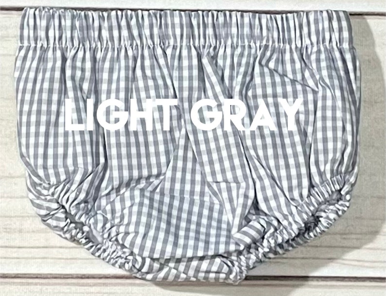 Gingham FULLY LINED Diaper Covers 0/3m up to 3t Light Blue, Red, Navy, Royal, Black, Light Khaki, Yellow, Navy, size chart in description image 5