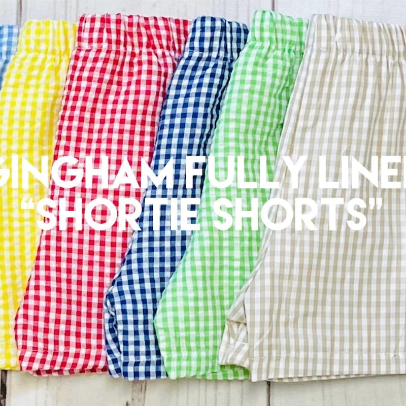 Gingham Overall Shortie Green