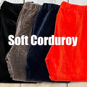 Corduroy Bubble OR Straight Leg Pants - Navy, Brown, Red, Light Khaki, Light Blue, Black
