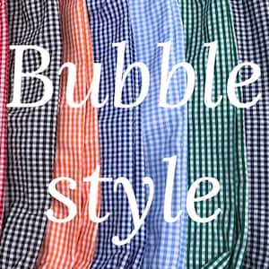BEST SELLER* Gingham Fully Lined Bubble Pants -6m, 9m, 12m, 18m, 2t, 3t, 4t, 5t Red, Navy, Light Khaki, Light blue + more!