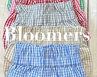 GIRL GINGHAM Fully Lined BLOOMERS 6/9m up to 4t!