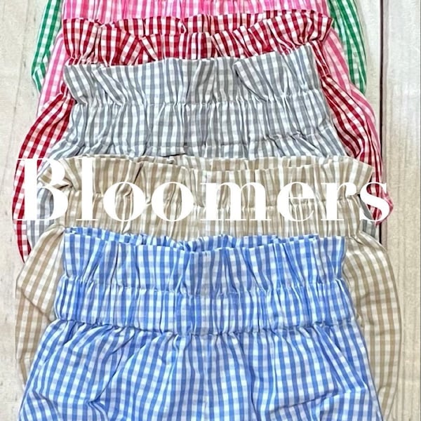 GIRL GINGHAM Fully Lined BLOOMERS 6/9m up to 4t!