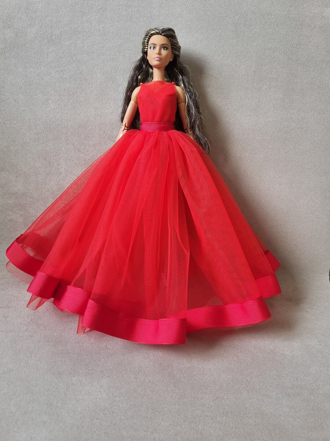 Buy red dress for 11 5 inch dolls barbie doll online in india etsy