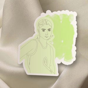 Vinyl Sticker Y2K Fashion Girle in Grün