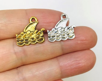 Shark Fin Charm, Supplies Findings, Charms for Jewelry Making, Laser Cut DIY Jewelry Supplies