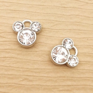 Dijes de ratón, colgantes de oro y plata para hacer joyas, dijes para pendientes, componentes para hallazgos, piezas en blanco.