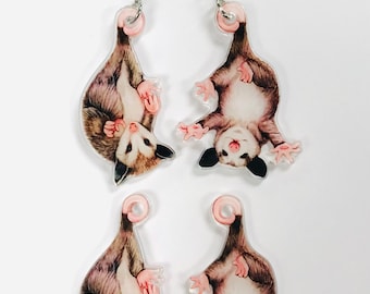 Opossum EARRINGS OR CHARMS