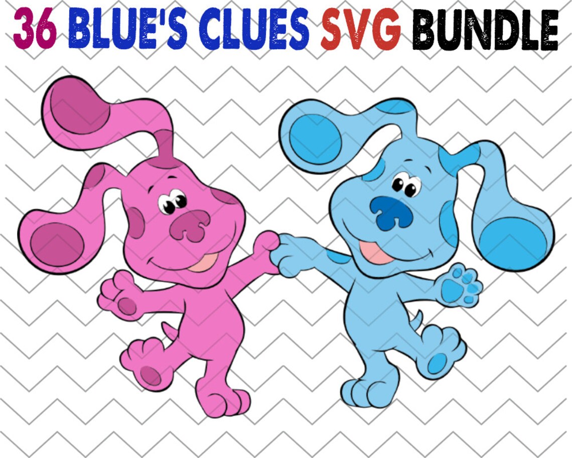 Download 36 Pcs Blue's Clues SVG Bundle Blues Clues SVG Dog Blue | Etsy