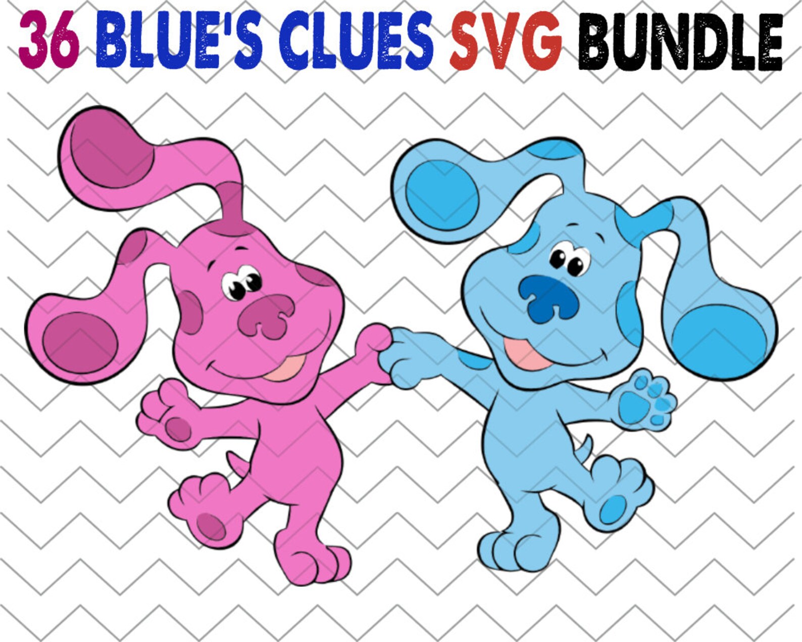 Download 36 Pcs Blue's Clues SVG Bundle Blues Clues SVG Dog Blue | Etsy
