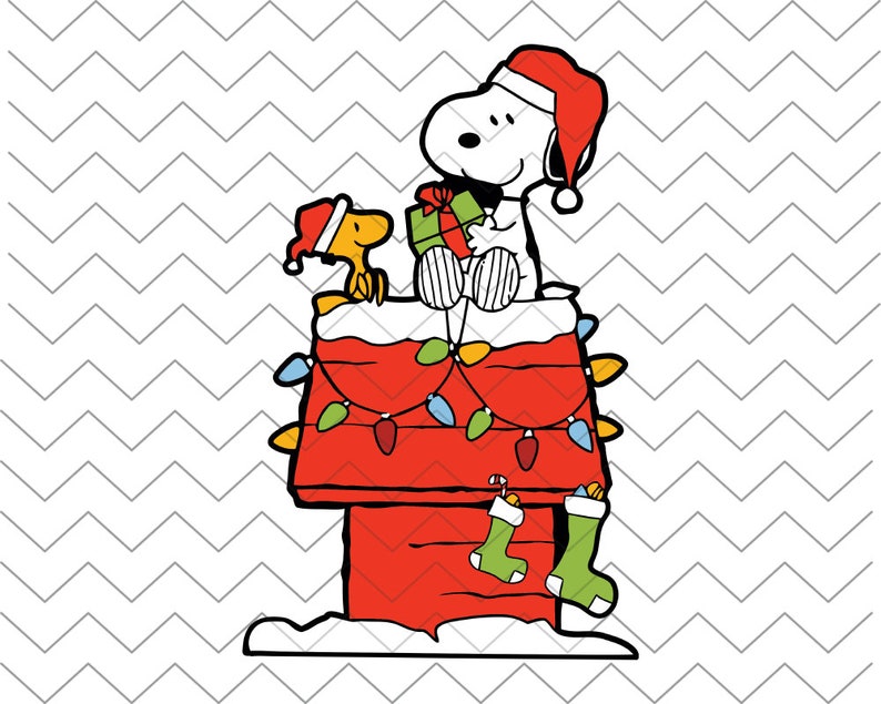 Download Snoopy Christmas Doghouse SVG Peanuts Svg Christmas Svg | Etsy