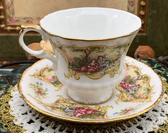 Chippendale Housewarming Fine Bone China Mother's Day Made in England PARAGON Cup and Saucer By Appointment to the Queen