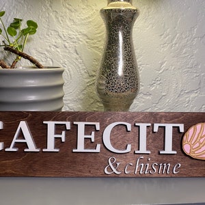 Cafecito and Chisme Mexican Wall Decor Latin Inspire Spanglish Sign Cafe Wall Art