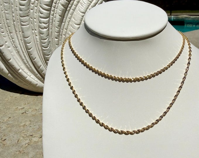 Rope necklace 18k gold filled