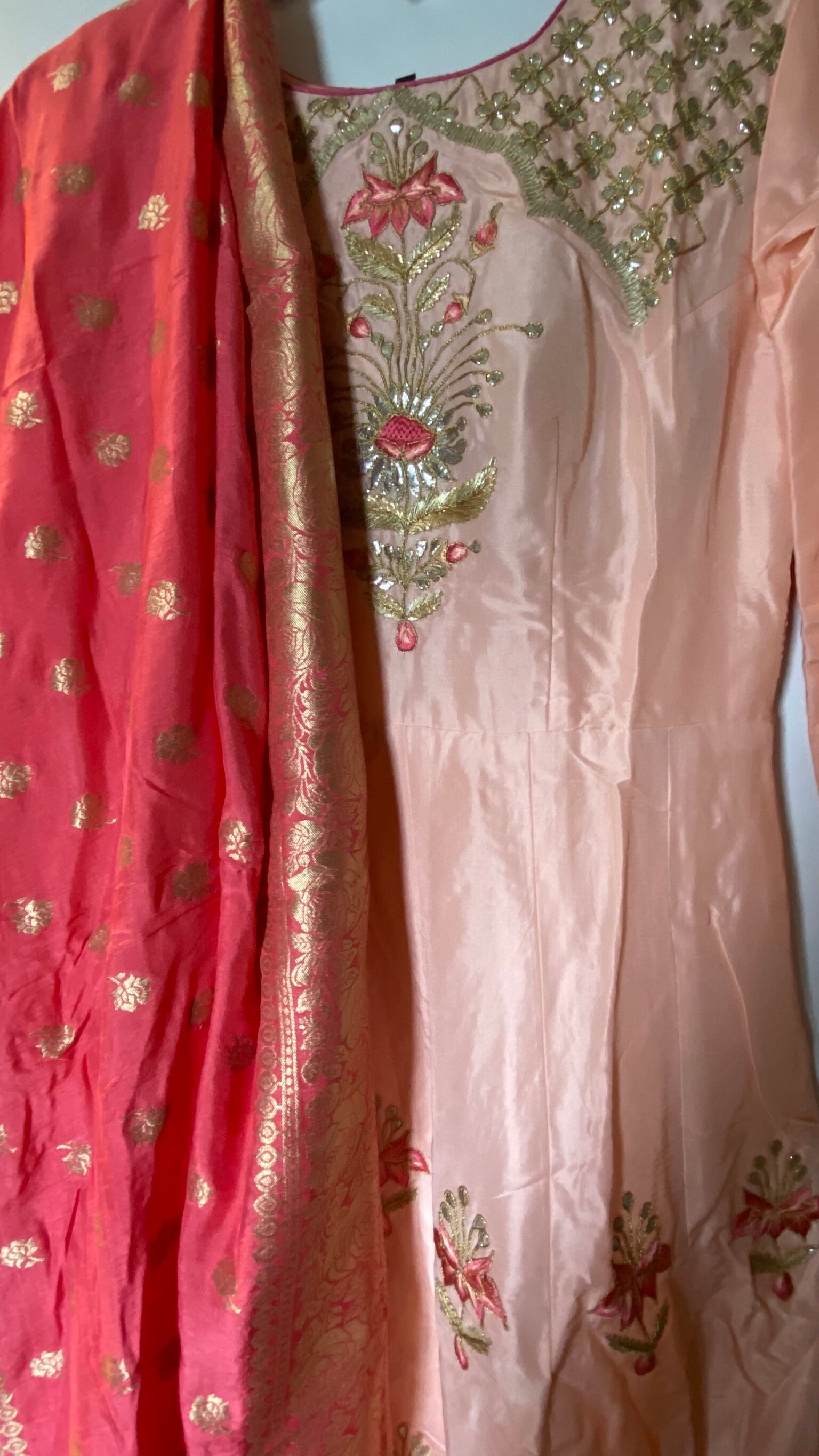 Designer party wear embroidery work gown with designer long etsy Designer party wear embroidery work gown with designer long etsy