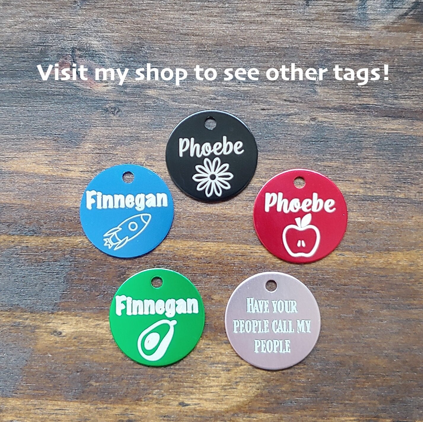 Apple Dog Tag Double Sided Pet Tag / Dog Tag / Cat Tag / Etsy