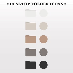 Modern Minimalist Desktop Folder Icons for Mac | 10 Folder Icons