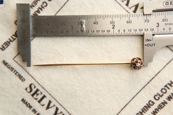 Victorian 9K Gold and Diamond Stick Pin. - image 7