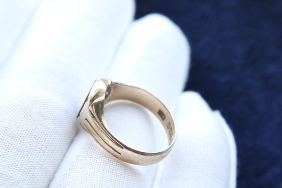 Victorian 15K Gold Carnelian Signet Ring. 1894 - image 6