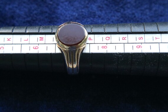 Victorian 15K Gold Carnelian Signet Ring. 1894 - image 9