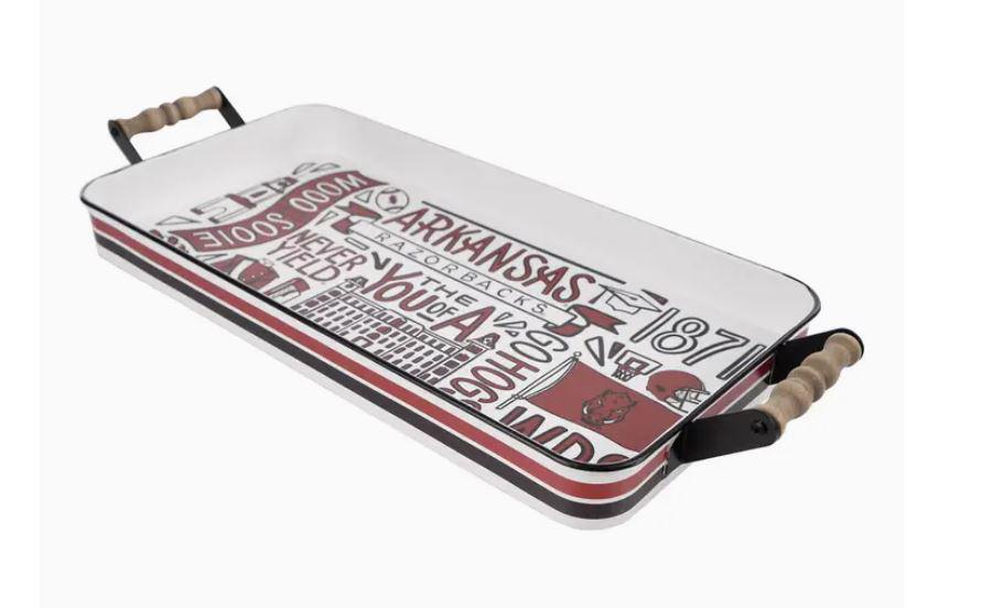 University of Arkansas Enamel Tray