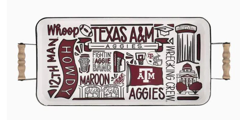 Glory Haus Texas A&M University Serving Tray