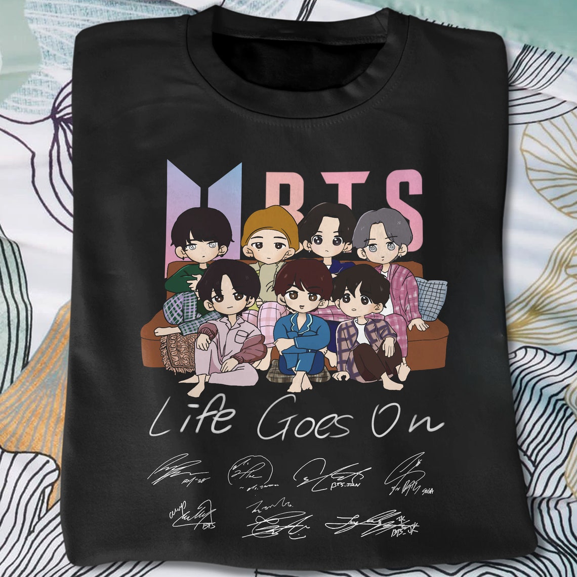 BTS Chibi Life Goes On Shirt BTS Life Goes On Shirt BTS Etsy