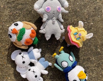 Pokemon Cuties Amigurumi Häkelanleitungen Bundle | 5 PDF Muster mit Video Tutorial | Espurr Flittle Piplup Rowlet Tandemaus