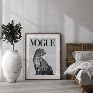 Leopard Vogue Poster Print | Art Wall Decor (Up to A2 Size)