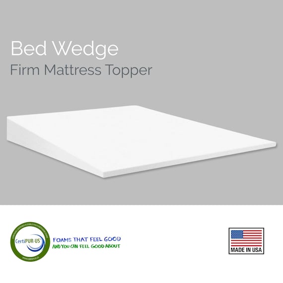 Mattress Elevator Bed Wedge Mattress Topper 4-inch Incline, Foam Wedge, Bed  Wedge for Gerd, Acid Reflux, Sleep Apnea, 