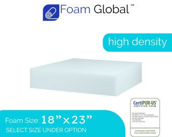 18”x23” Seat Cushion, Foam Padding, Upholstery Foam for Dining Chairs, Wheelchair Cushion, Seat Foam