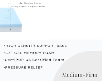 Custom Order,  Camper, Bunk Foam Insert Memory Foam Seat Cushion Replacement, Foam Pad, Foam Sheet