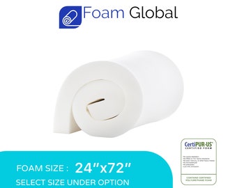 24”x72” Upholstery Foam (FIRM) Cushion Foam, Upholstery Foam, Replacement cushions, Cushion Insert, Sofa Cushions, Couch Cushions,