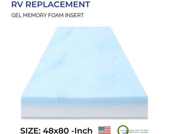 Foam RV 48”x80”,  Camper, Bunk Foam Insert Memory Foam Seat Cushion Replacement, Foam Pad, Foam Sheet